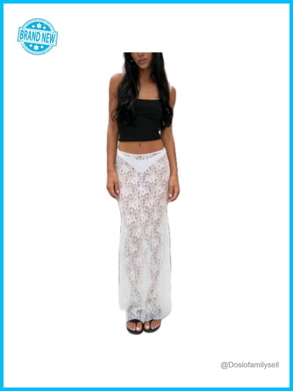 Women Lace Satin A-line Midi Skirt High Waist Y2K Elegant